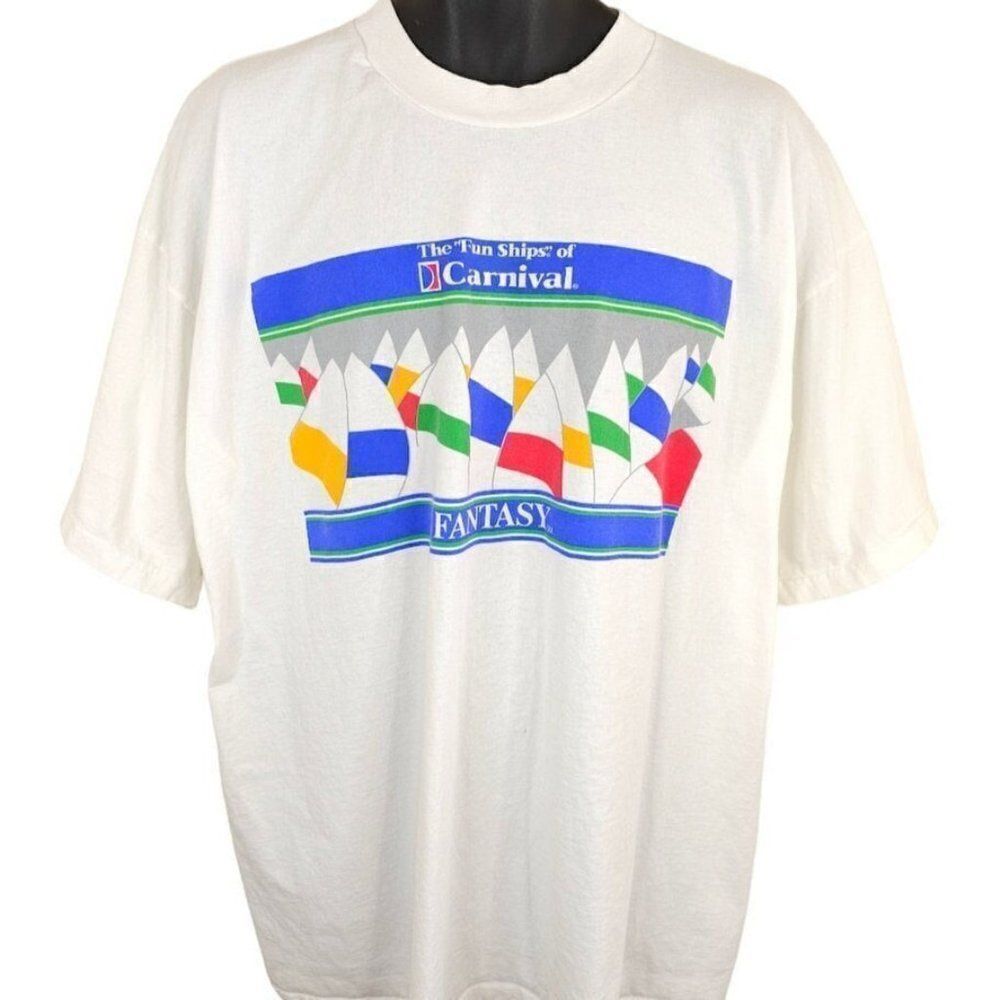 Carnival Fantasy Cruise Ship T Shirt Mens Size 2XL Vintage 90s Fun Ships